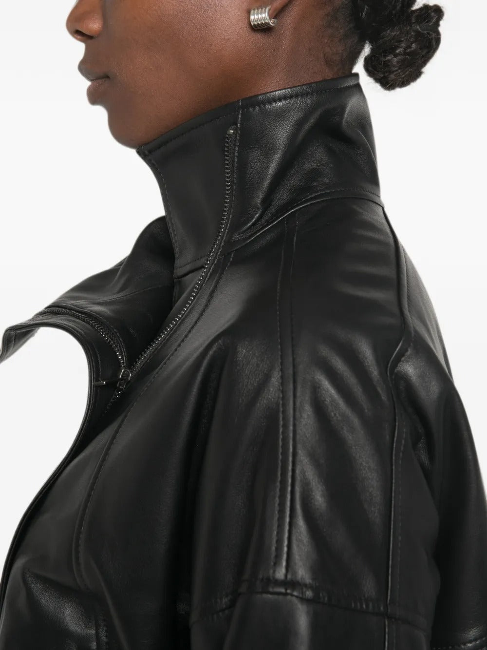 Leather bomber jacket-VINCE-Verso