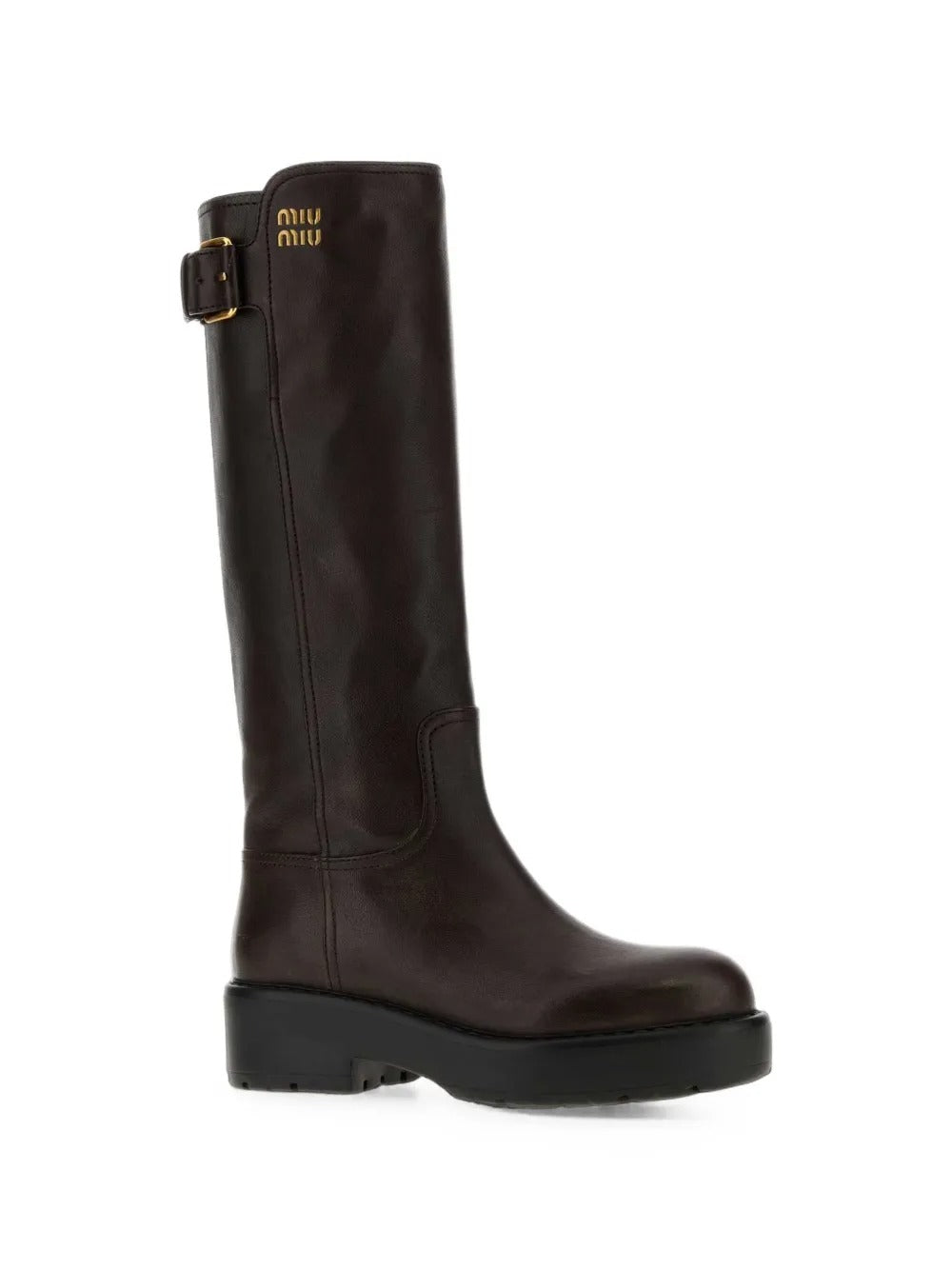 Leather boots-MIU MIU-Verso