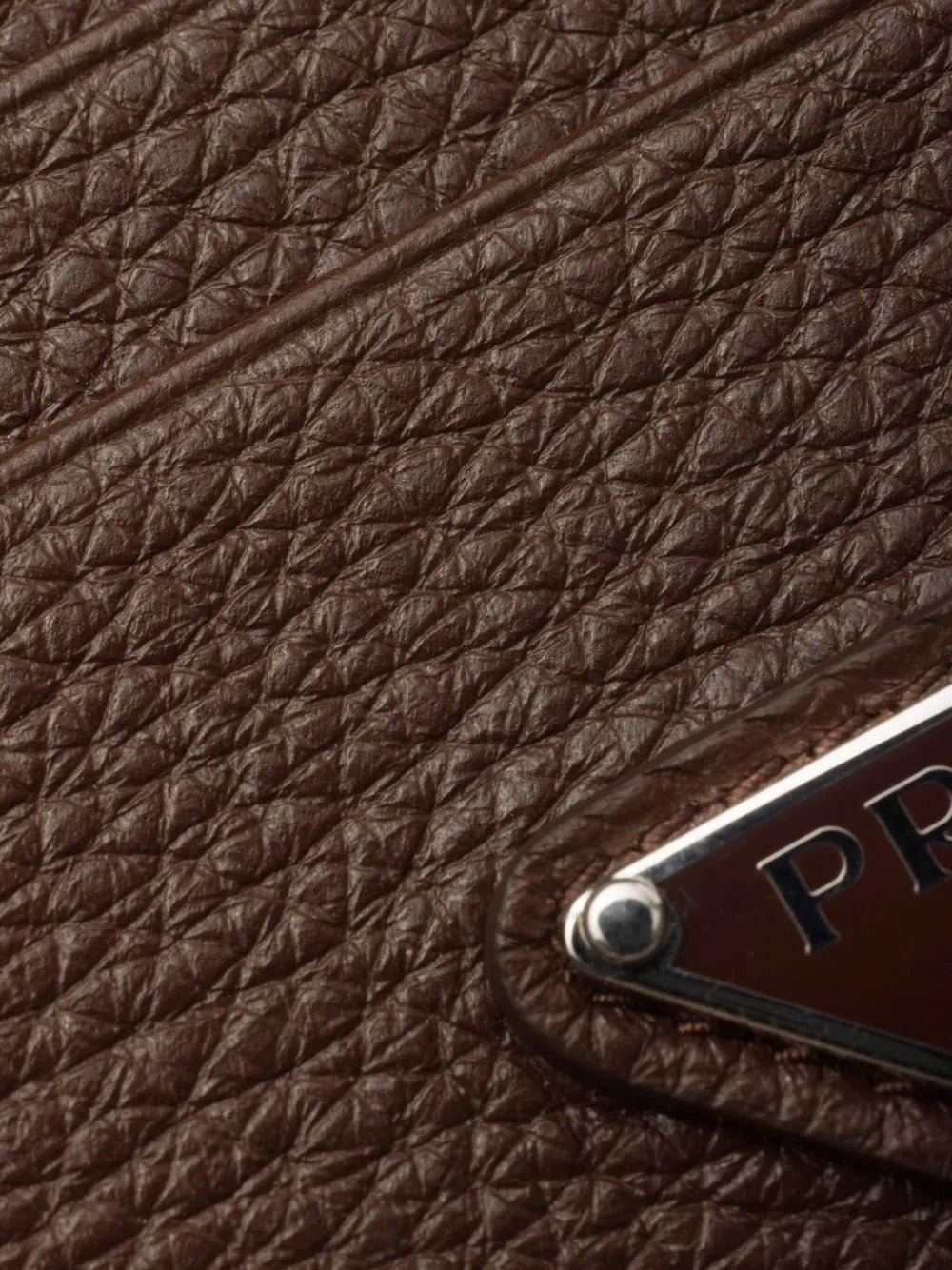 Leather card holder-PRADA-Verso