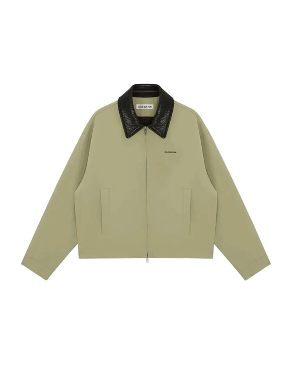 Leather collar cotton overshirt-COLE BUXTON-312993-S-Verso