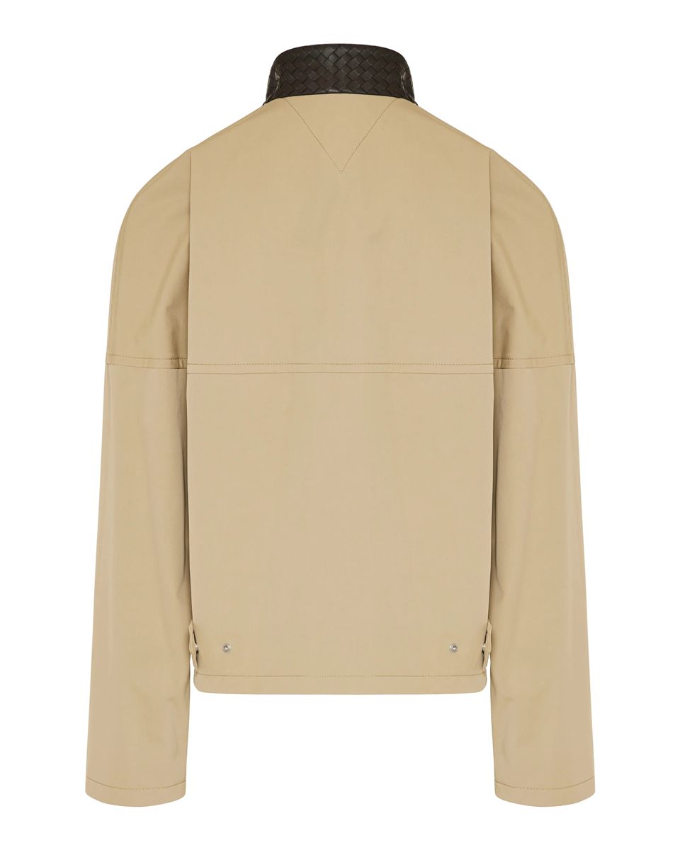 Leather Collar Jacket-BOTTEGA VENETA-Verso