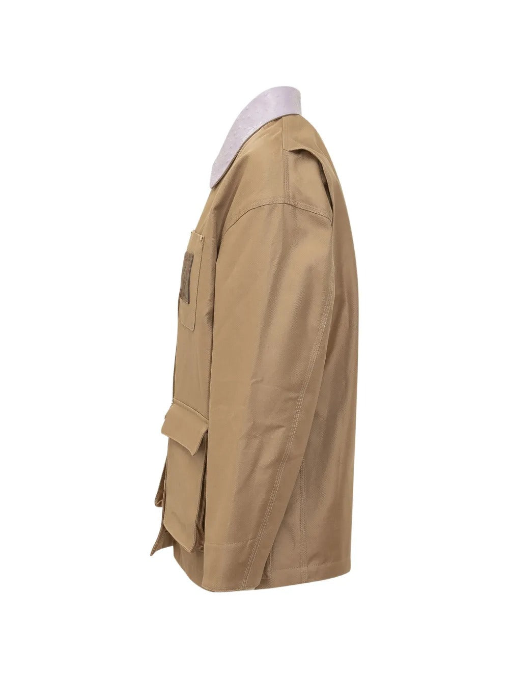 Leather-collar patch-pocket jacket-CASABLANCA-Verso