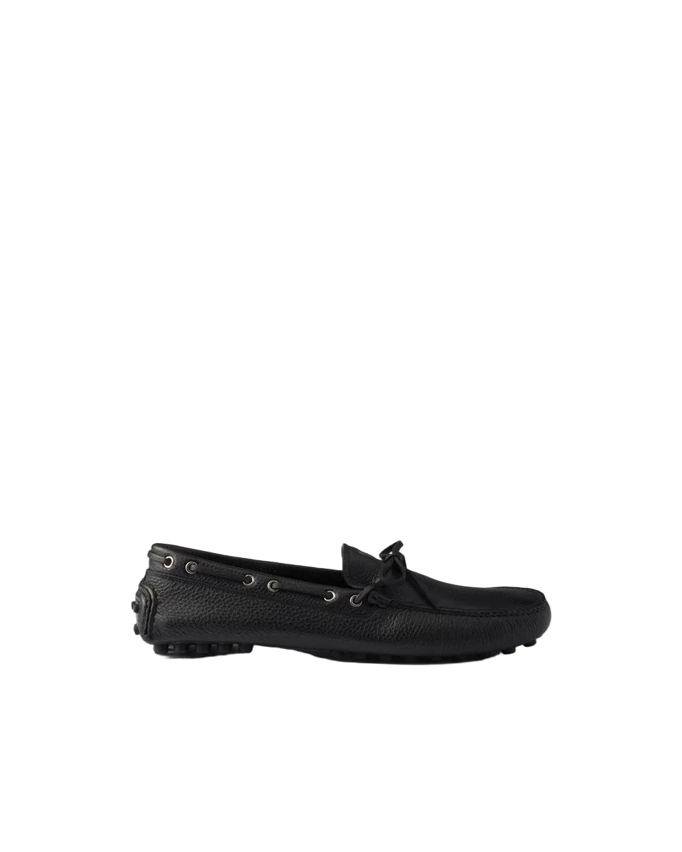 Leather driving shoe-PRADA-305241-6-Verso