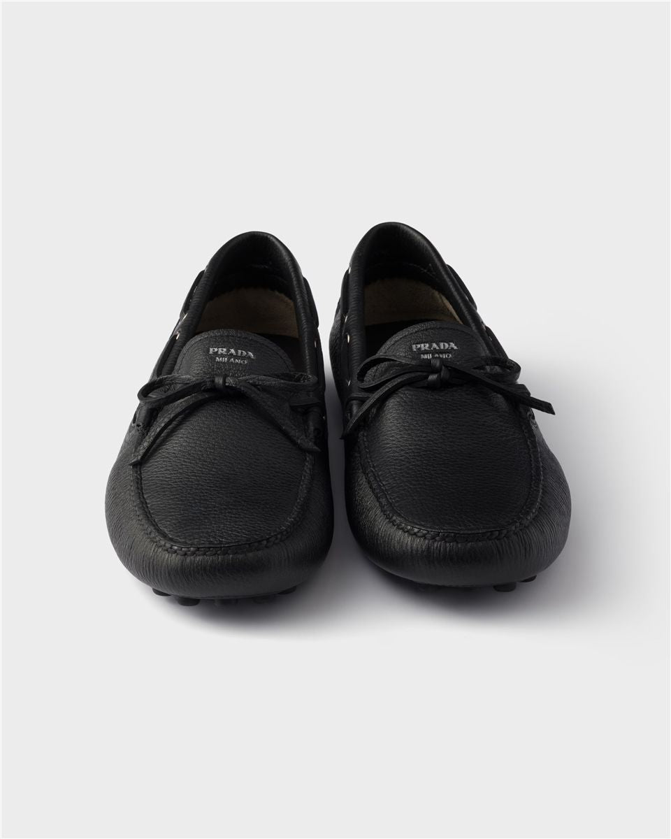 Leather driving shoe-PRADA-Verso