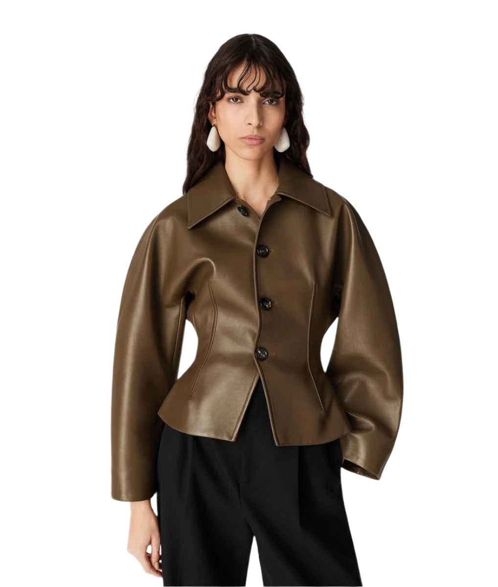 LEATHER JACKET-BOTTEGA VENETA-Verso