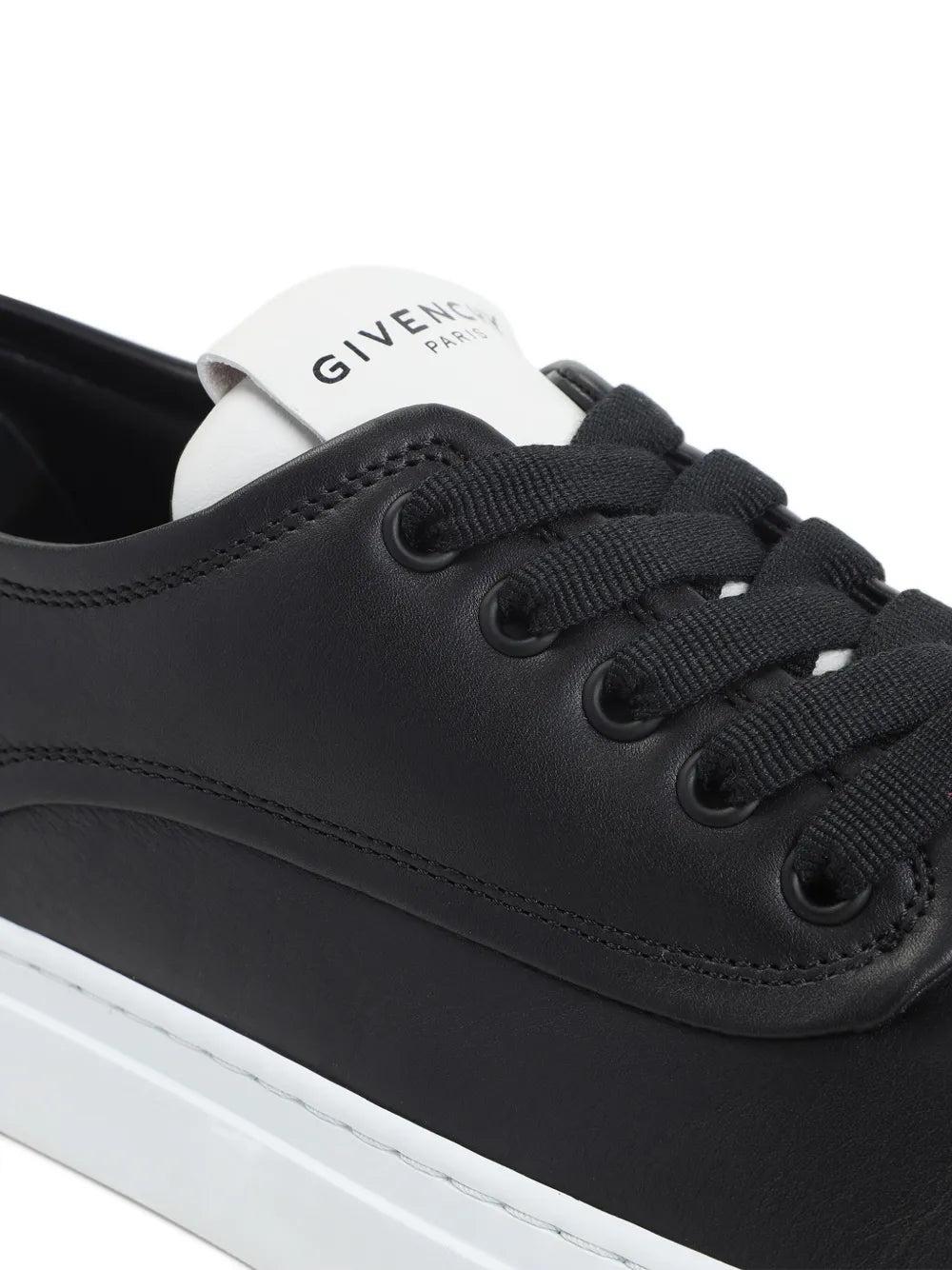 Leather lace-up sneakers-GIVENCHY-Verso