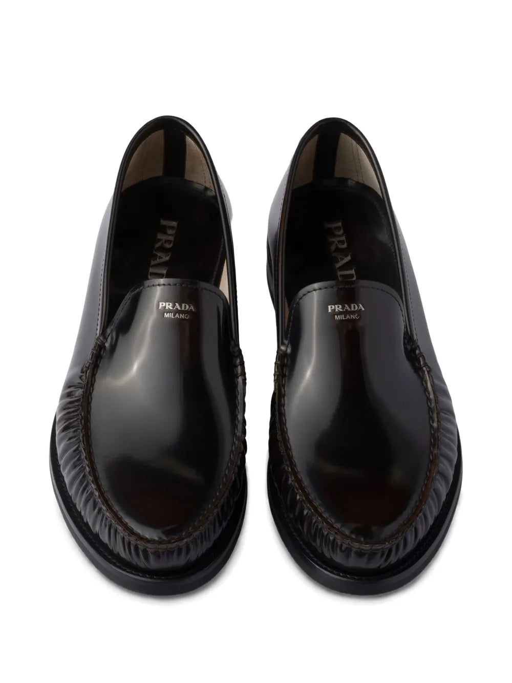 Prada leather loafers-PRADA-Verso