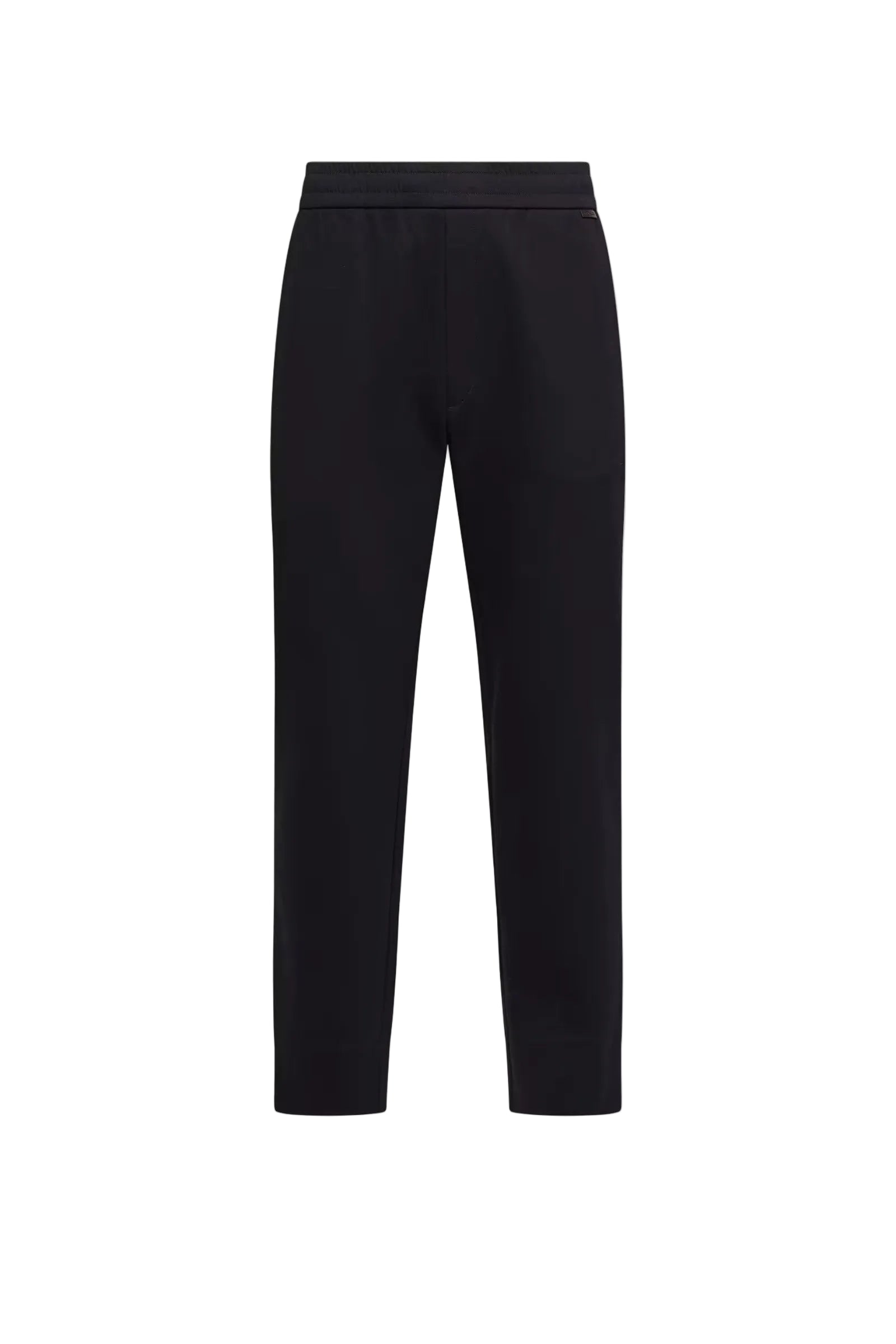 Leather logo cotton blend track pants-MONCLER-Verso