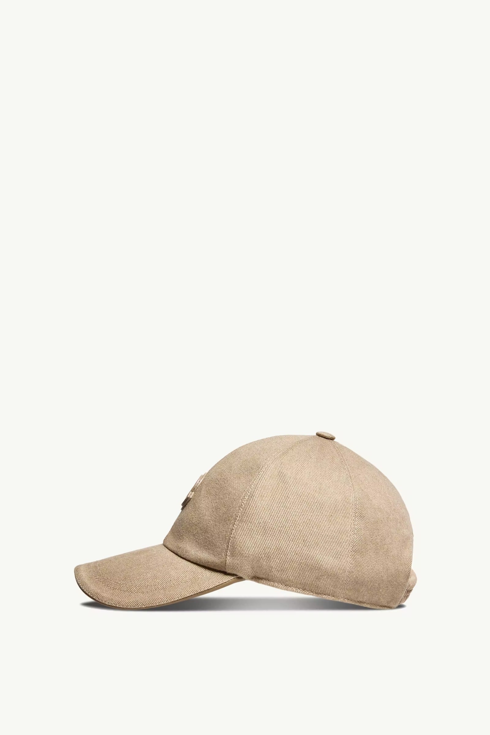 Leather logo cotton gabardine baseball cap-MONCLER-Verso