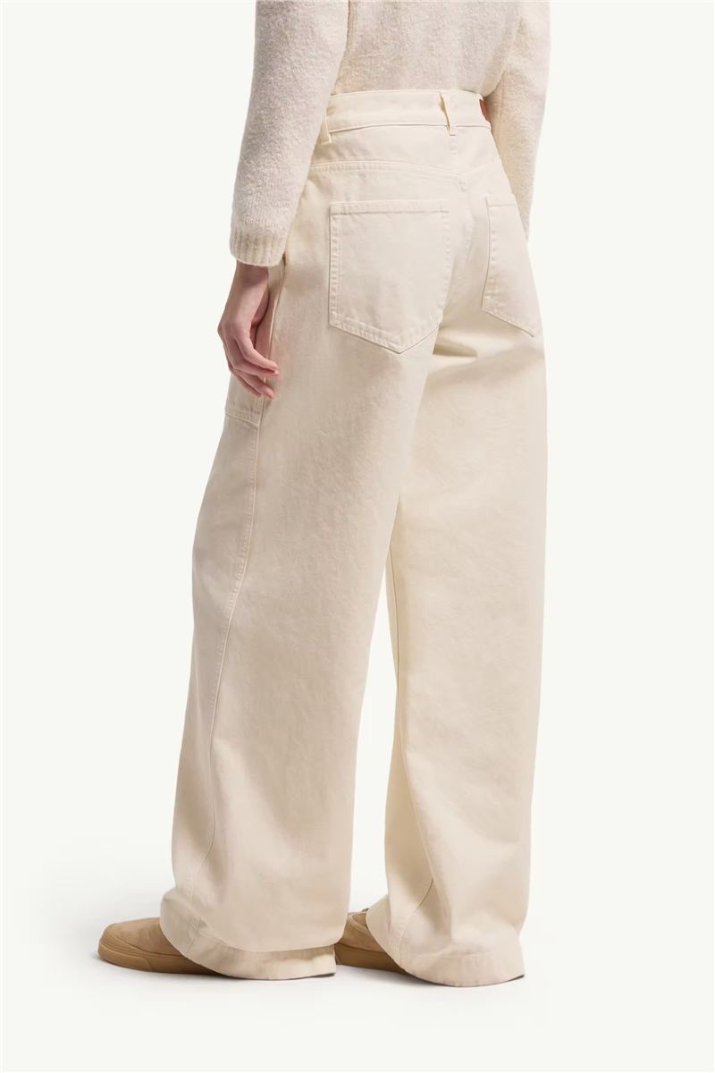 Leather logo cotton tousers-MONCLER-Verso