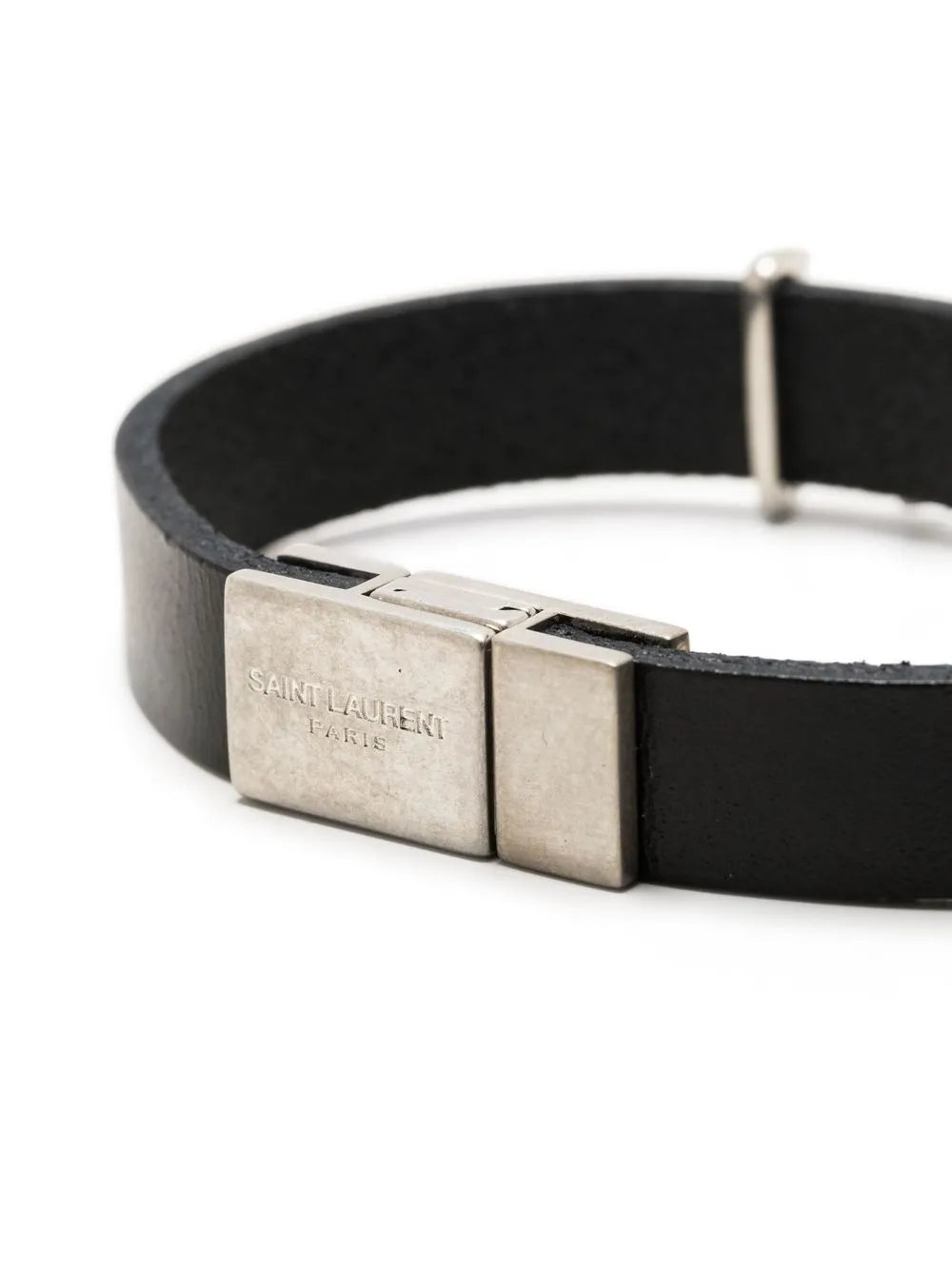 Leather Logo-plaque Bracelet-SAINT LAURENT-Verso
