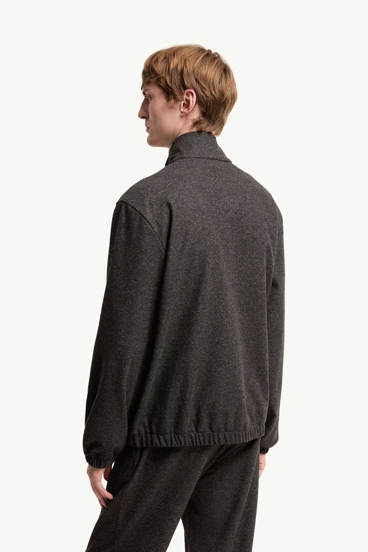Leather logo zip-up cardigan-MONCLER-Verso