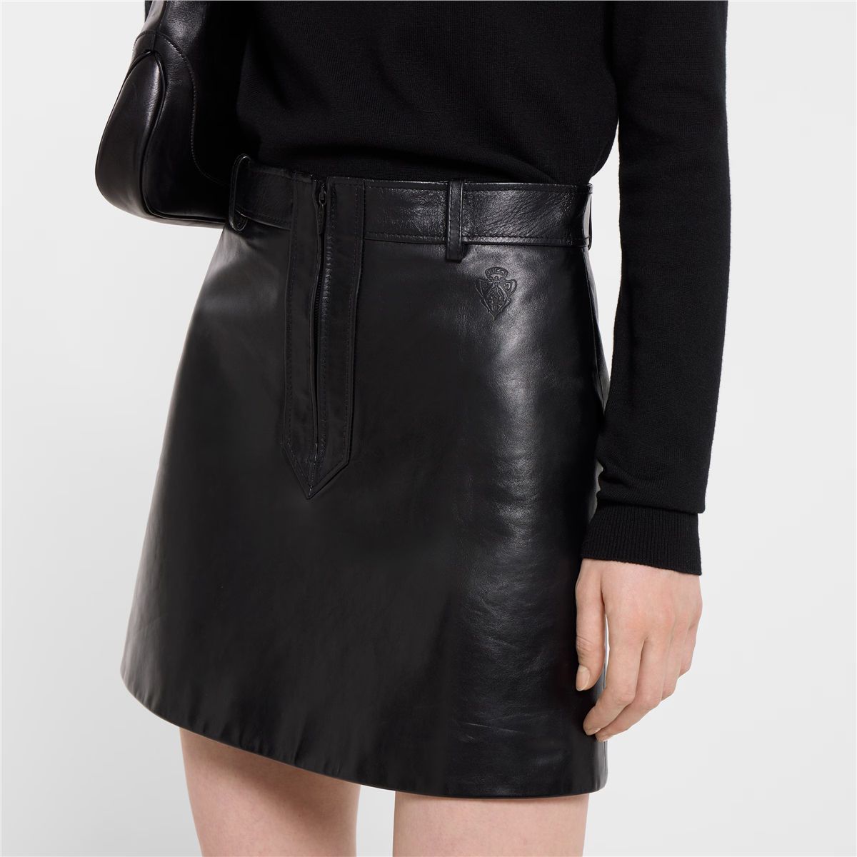 Leather mini skirt-GUCCI-Verso