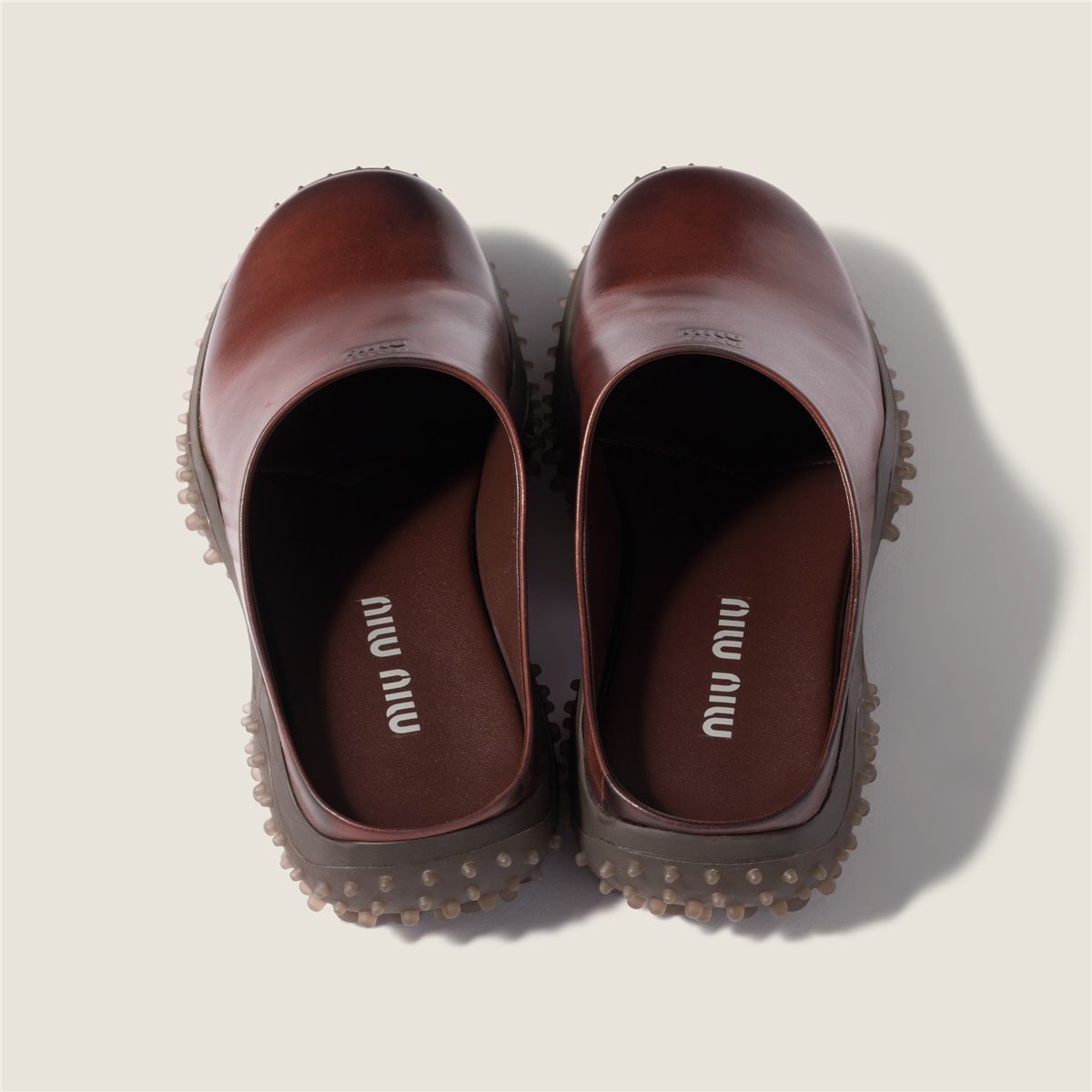 Leather mules-MIU MIU-Verso