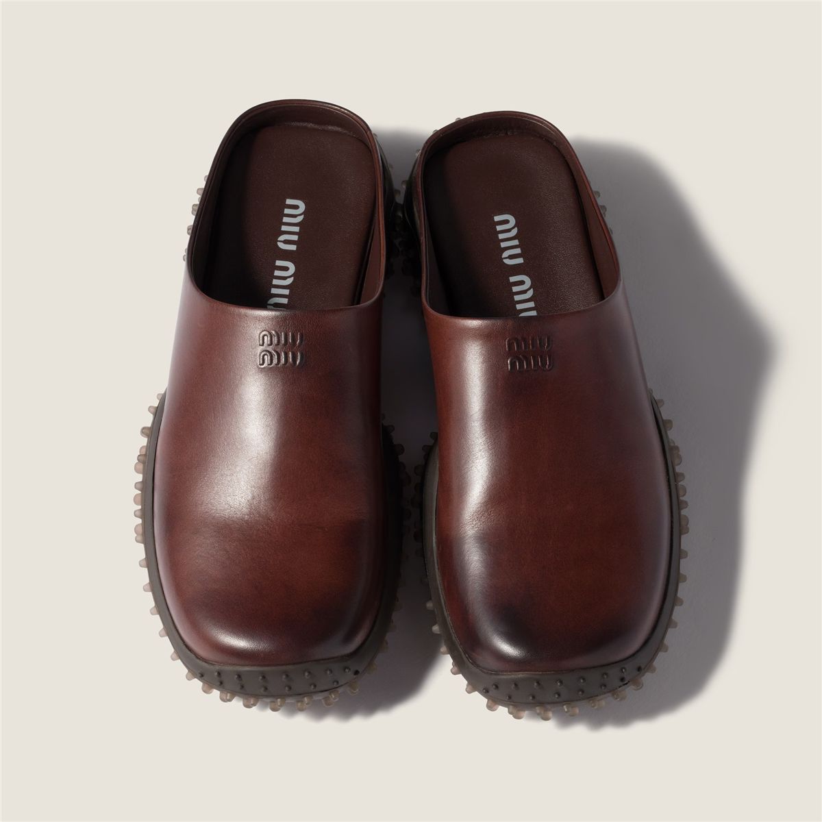 Leather mules-MIU MIU-Verso
