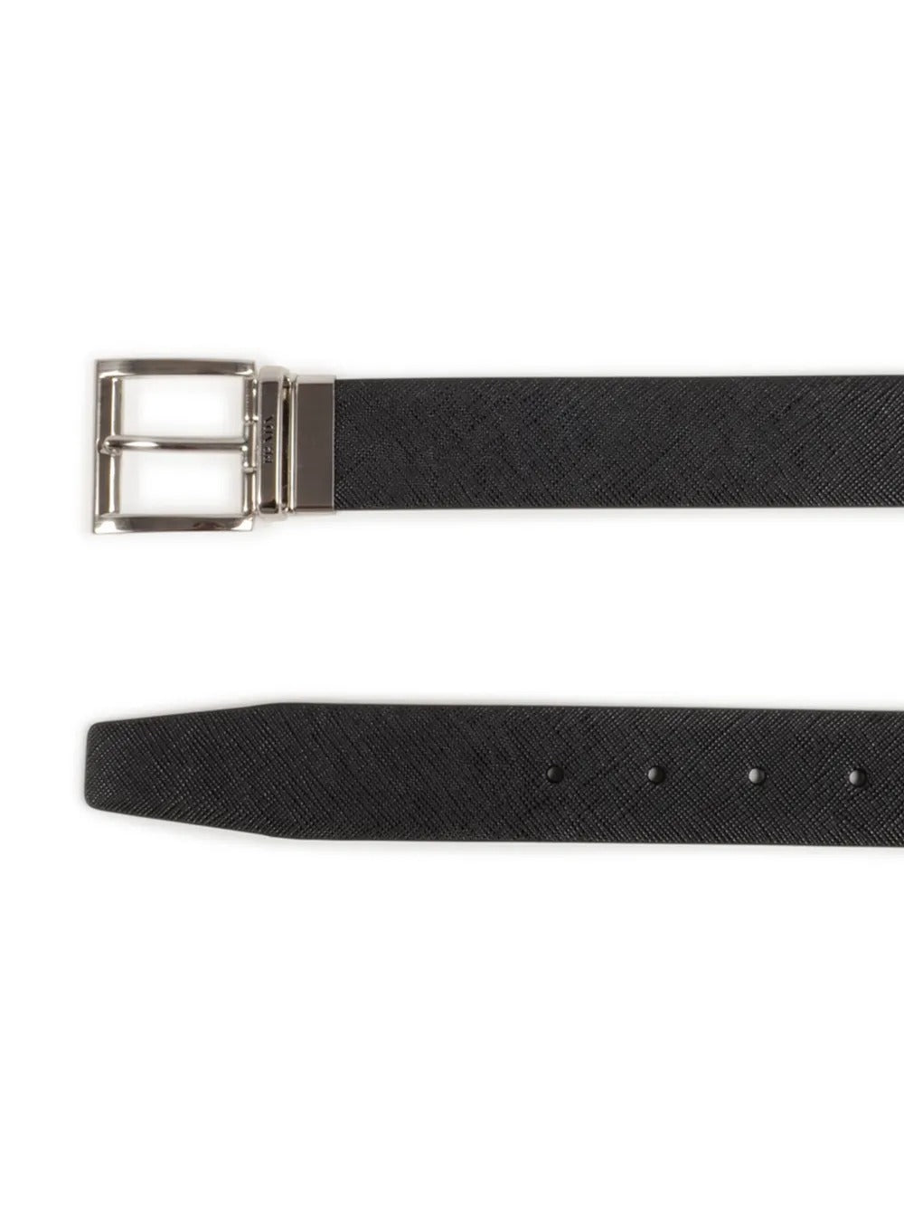 Leather Reversible Belt-PRADA-Verso