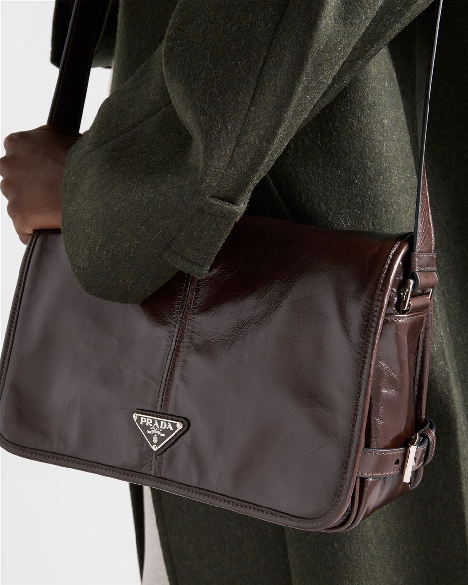 Leather shoulder bag-PRADA-Verso