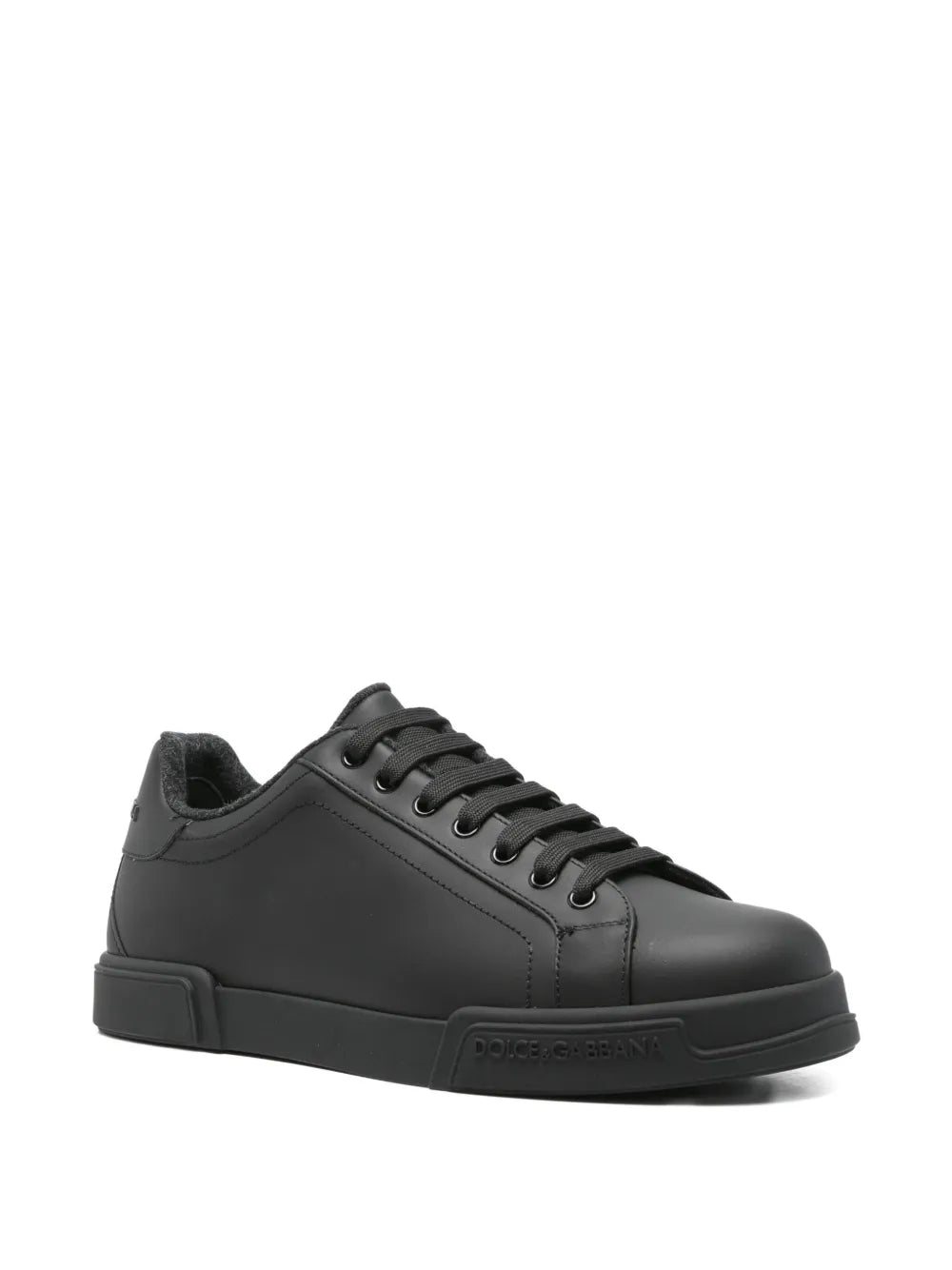 Leather sneakers-DOLCE&GABBANA-Verso