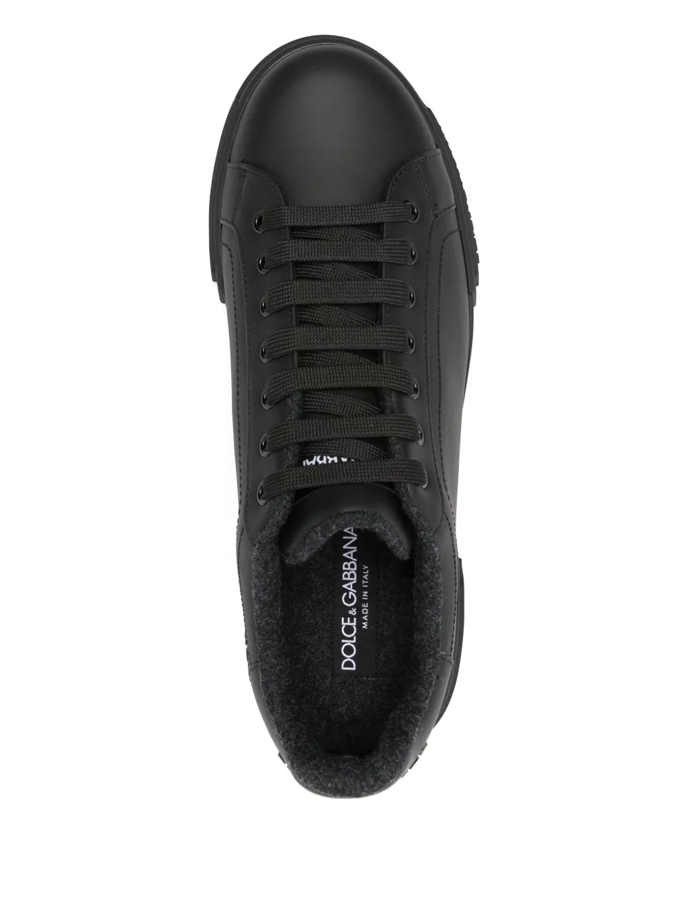 Leather sneakers-DOLCE&GABBANA-Verso