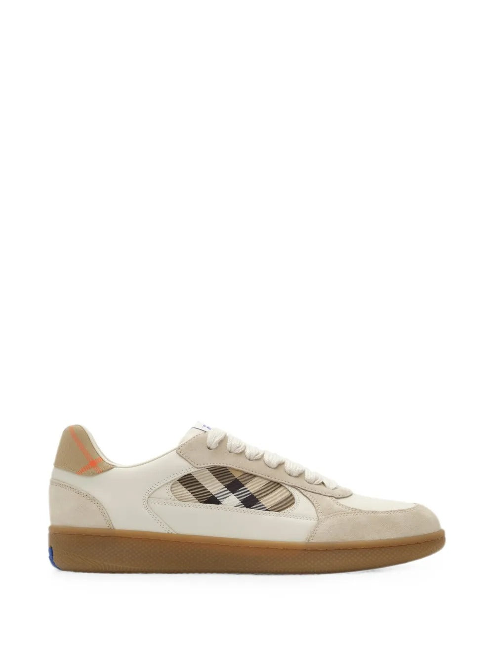 Leather, suede and check terrace sneakers-BURBERRY-310341-39-Verso