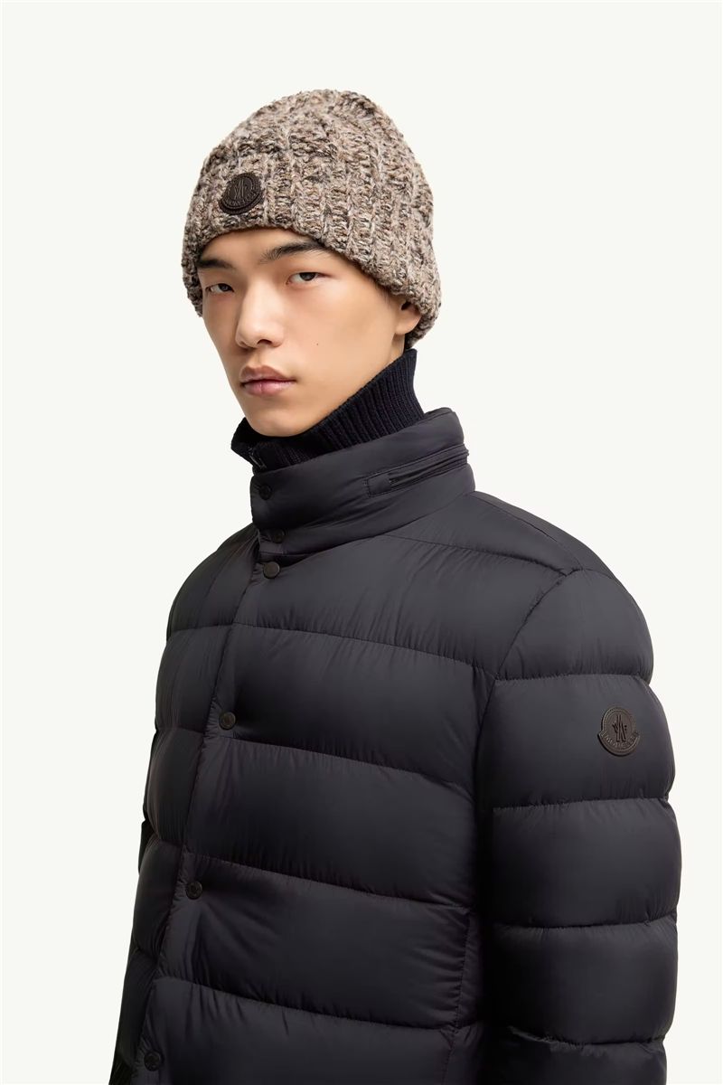 Lencoise hooded long down jacket-MONCLER-Verso
