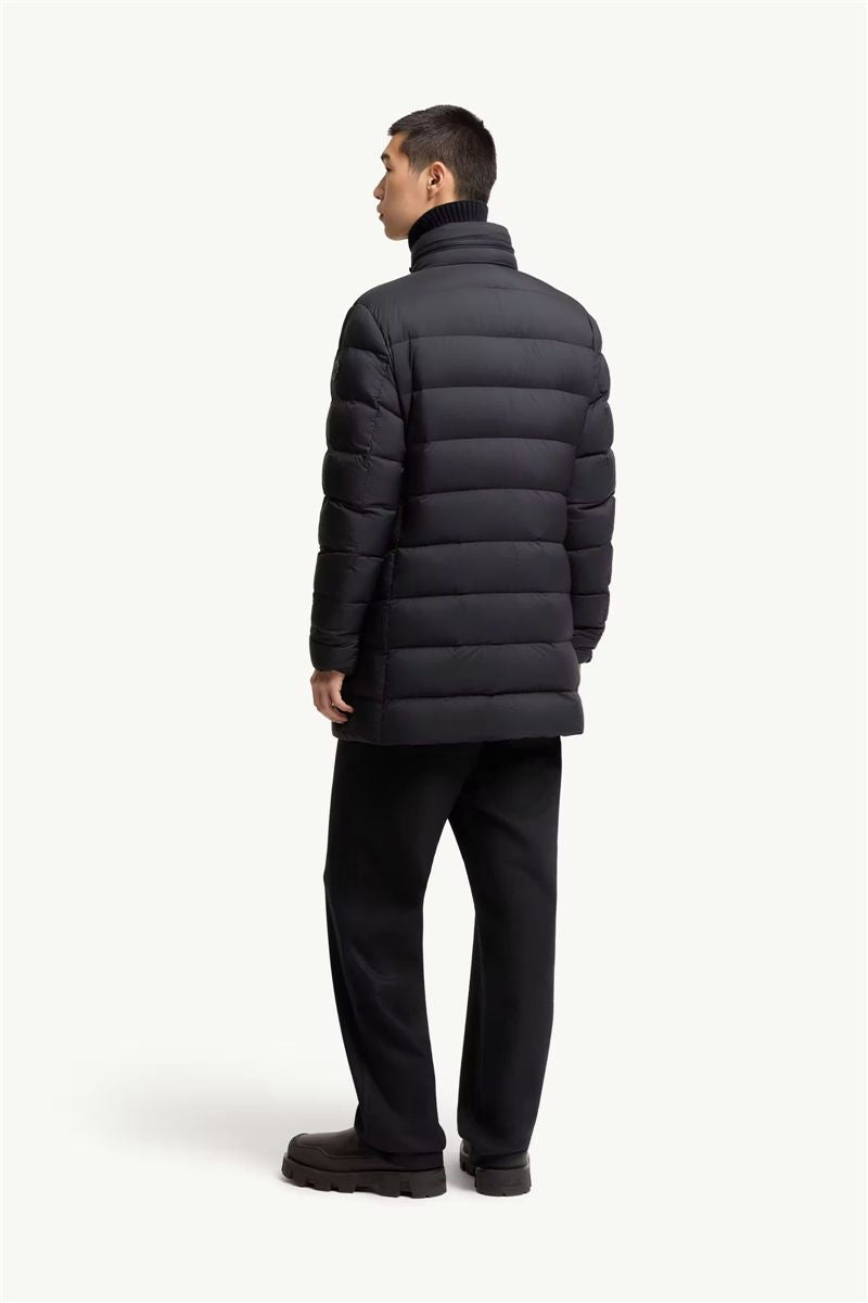 Lencoise hooded long down jacket-MONCLER-Verso