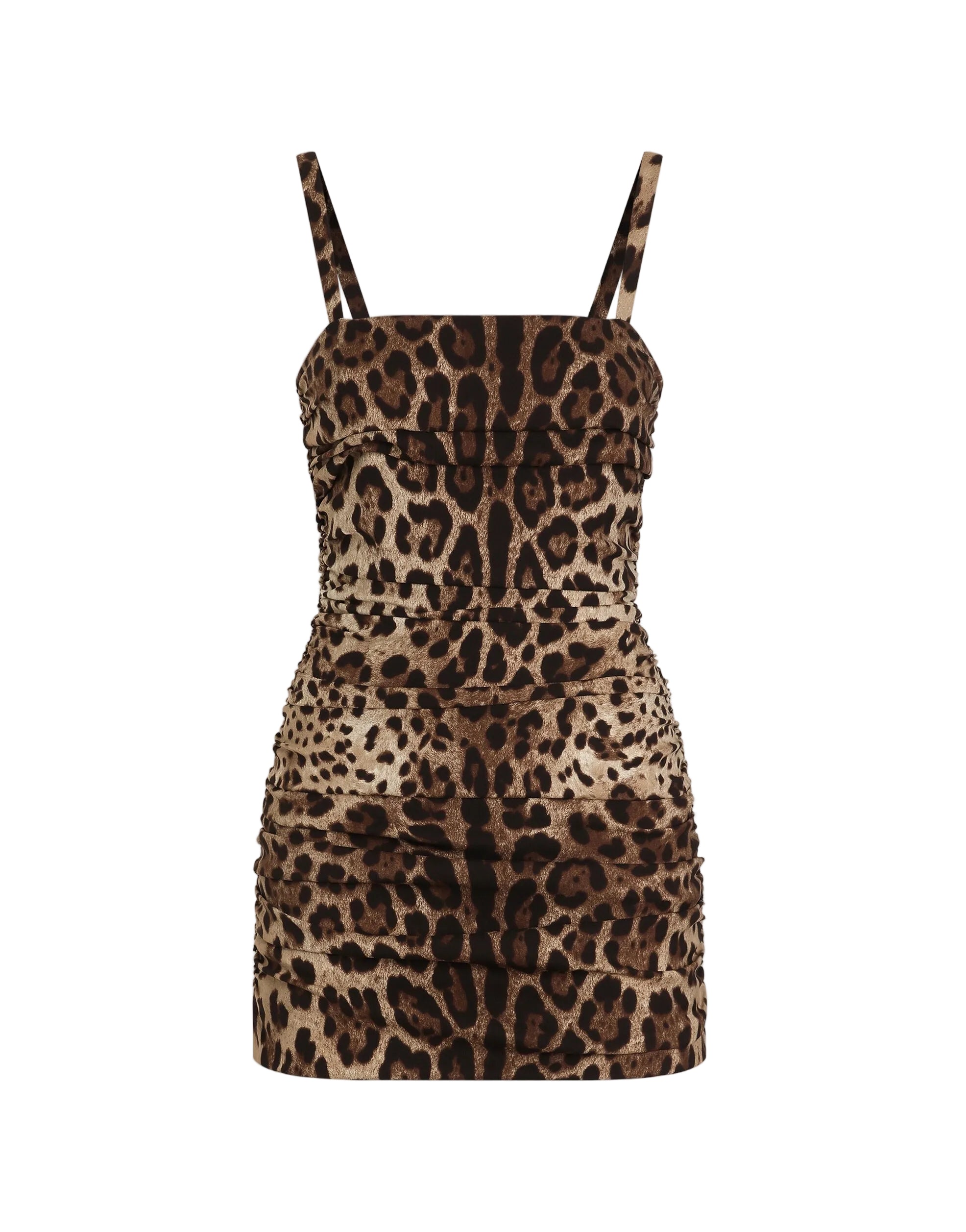 Leo-print charmeuse dress-DOLCE&GABBANA-Verso