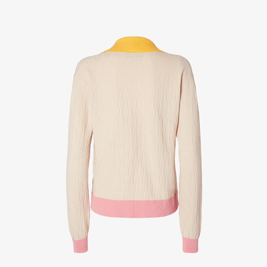 Light beige cotton and silk jumper-FENDI-Verso
