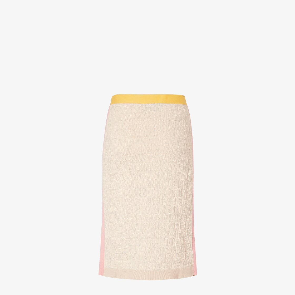 Light beige cotton and silk skirt-FENDI-Verso