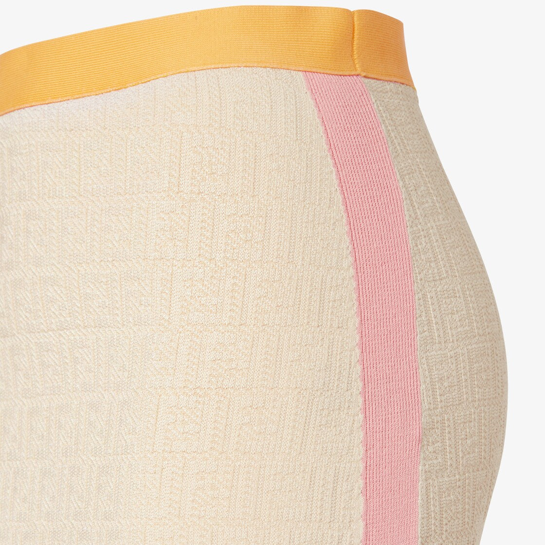 Light beige cotton and silk skirt-FENDI-Verso