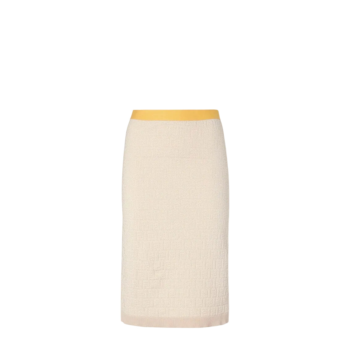 Light beige cotton and silk skirt-FENDI-308180-40-Verso