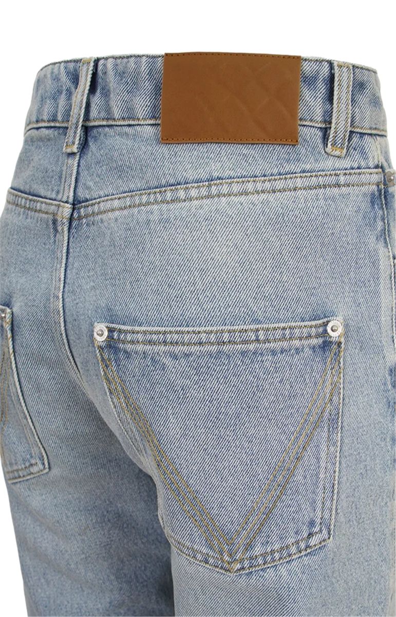 Light bleach straight jeans-BOTTEGA VENETA-Verso