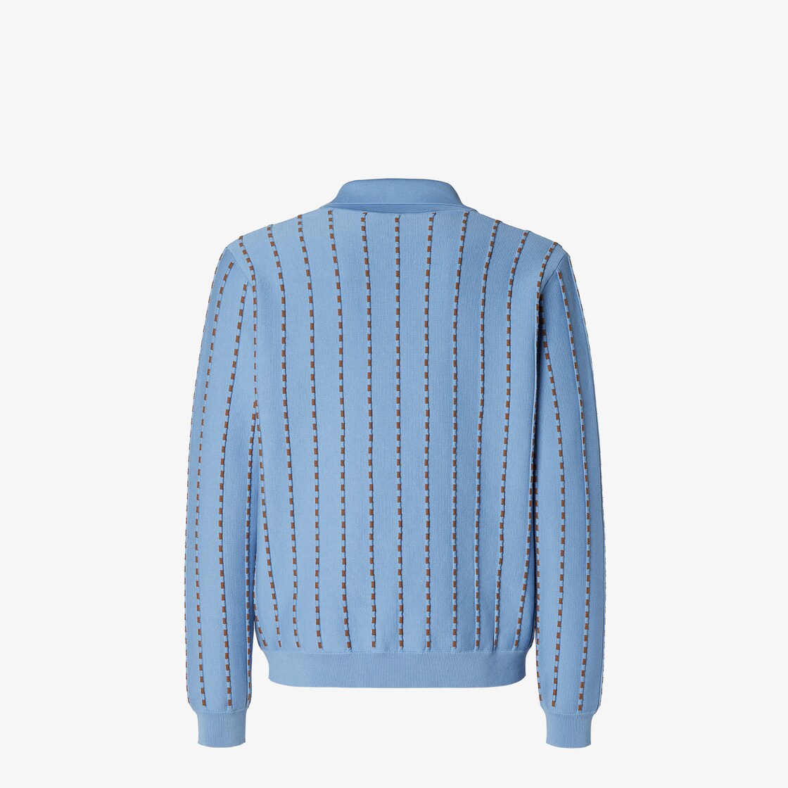 Light Blue Cotton Jumper-FENDI-Verso