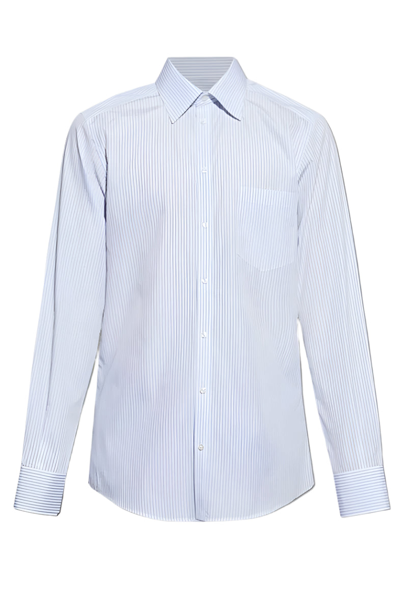LIGHT BLUE STRIPED SHIRT - DOLCE & GABBANA - Verso