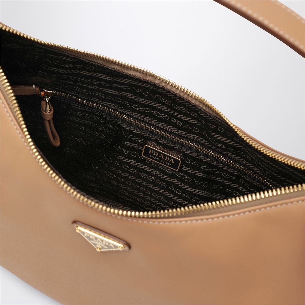 Light brown leather shoulder bag-PRADA-Verso