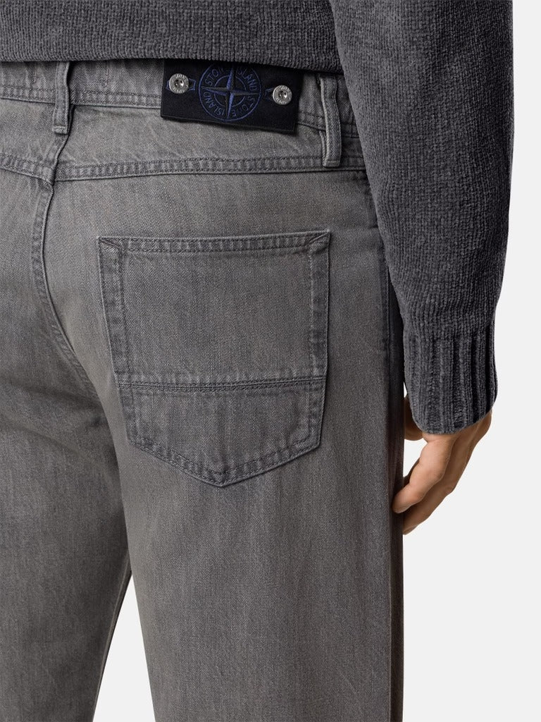 Light Bull Denim Straight-Leg Jeans-STONE ISLAND-Verso