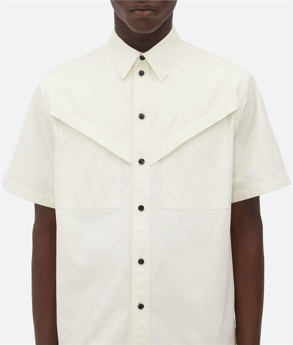 LIGHT COTTON TWILL SHIRT-BOTTEGA VENETA-Verso