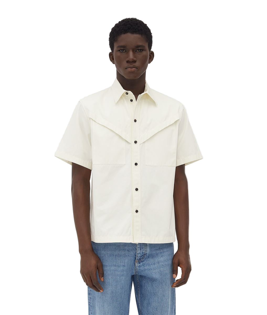 LIGHT COTTON TWILL SHIRT-BOTTEGA VENETA-Verso