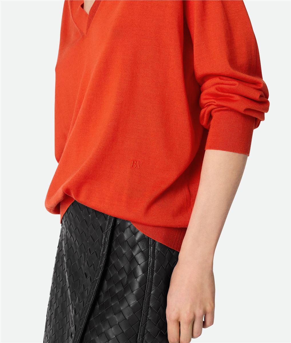 LIGHT FINE CASHMERE JUMPER -  BOTTEGA VENETA -  Verso