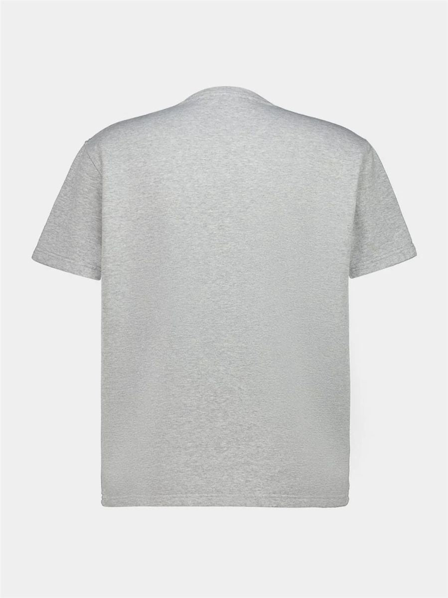 Light grey cotton t-shirt with logo patch-GIVENCHY-Verso