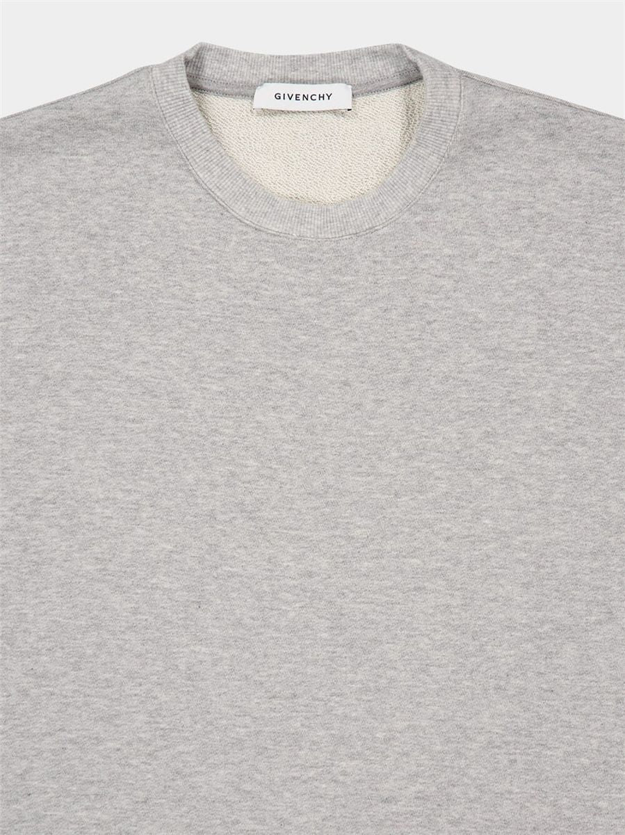 Light grey cotton t-shirt with logo patch-GIVENCHY-Verso