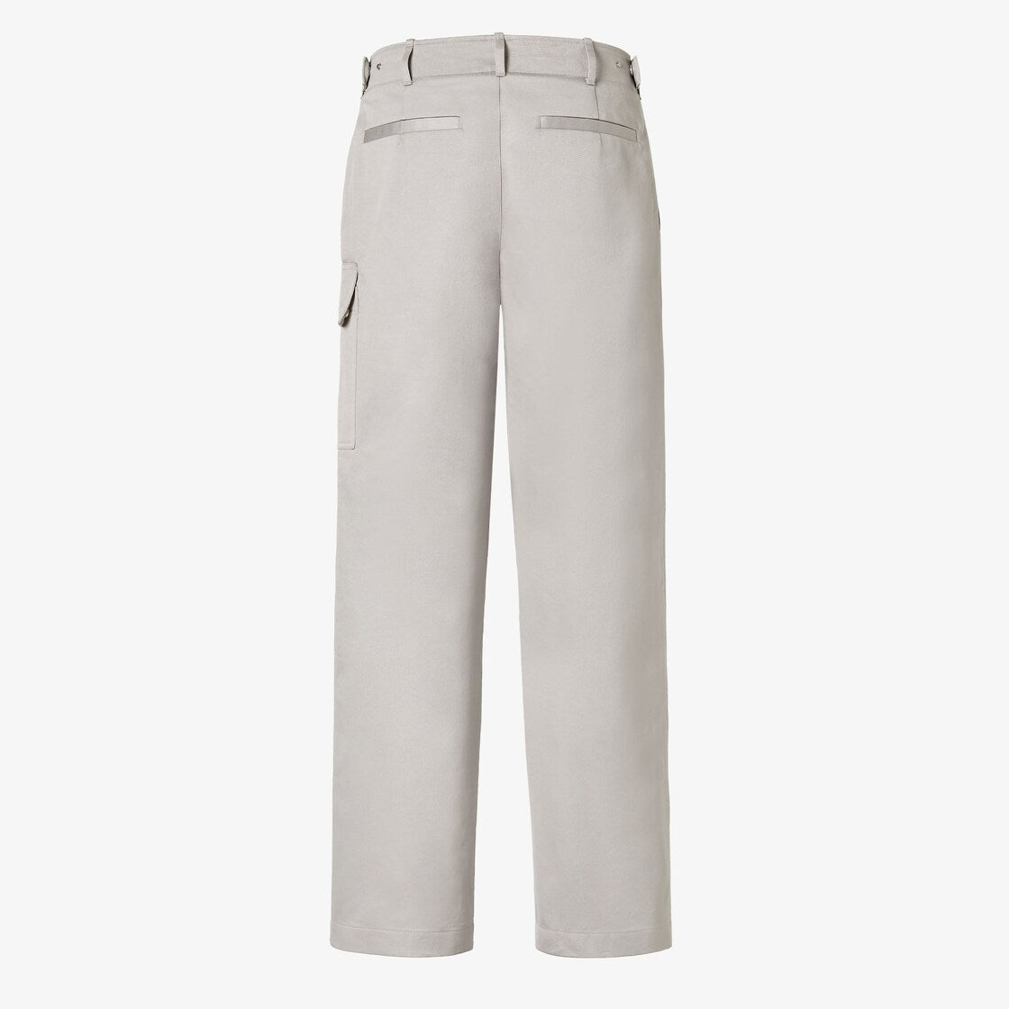 Light Grey Gabardine Trousers-FENDI-Verso