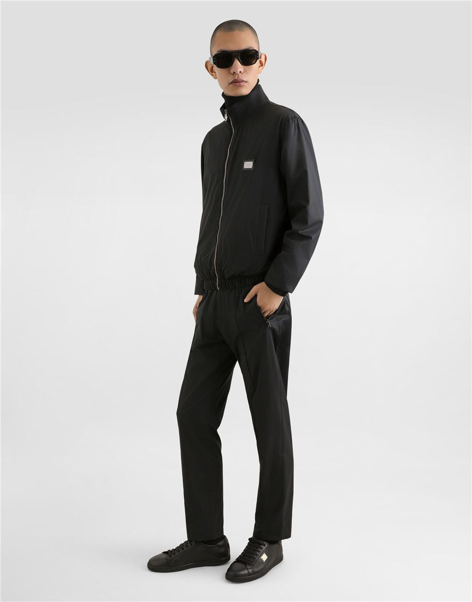 Light nylon jacket with branded tag-DOLCE&GABBANA-Verso