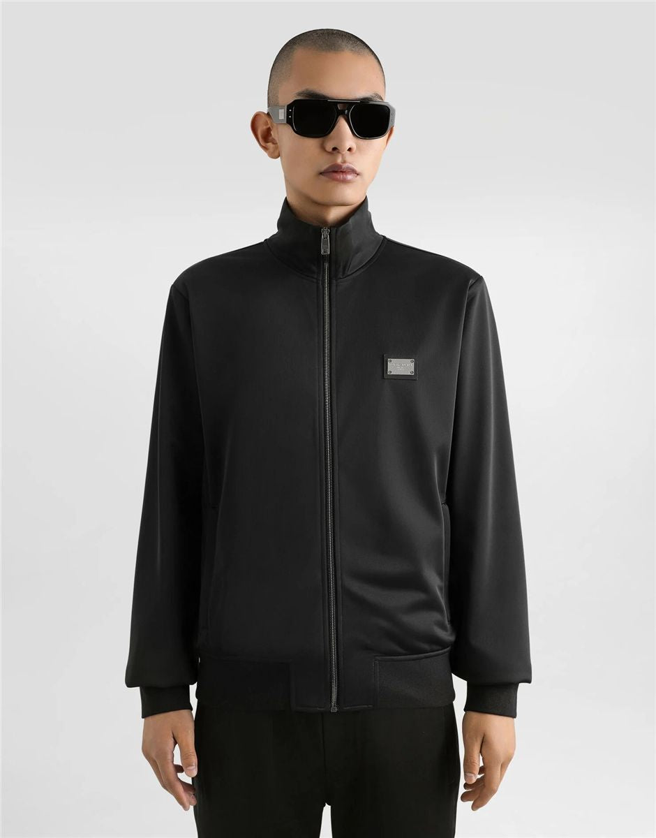 Light nylon jacket with branded tag-DOLCE&GABBANA-Verso