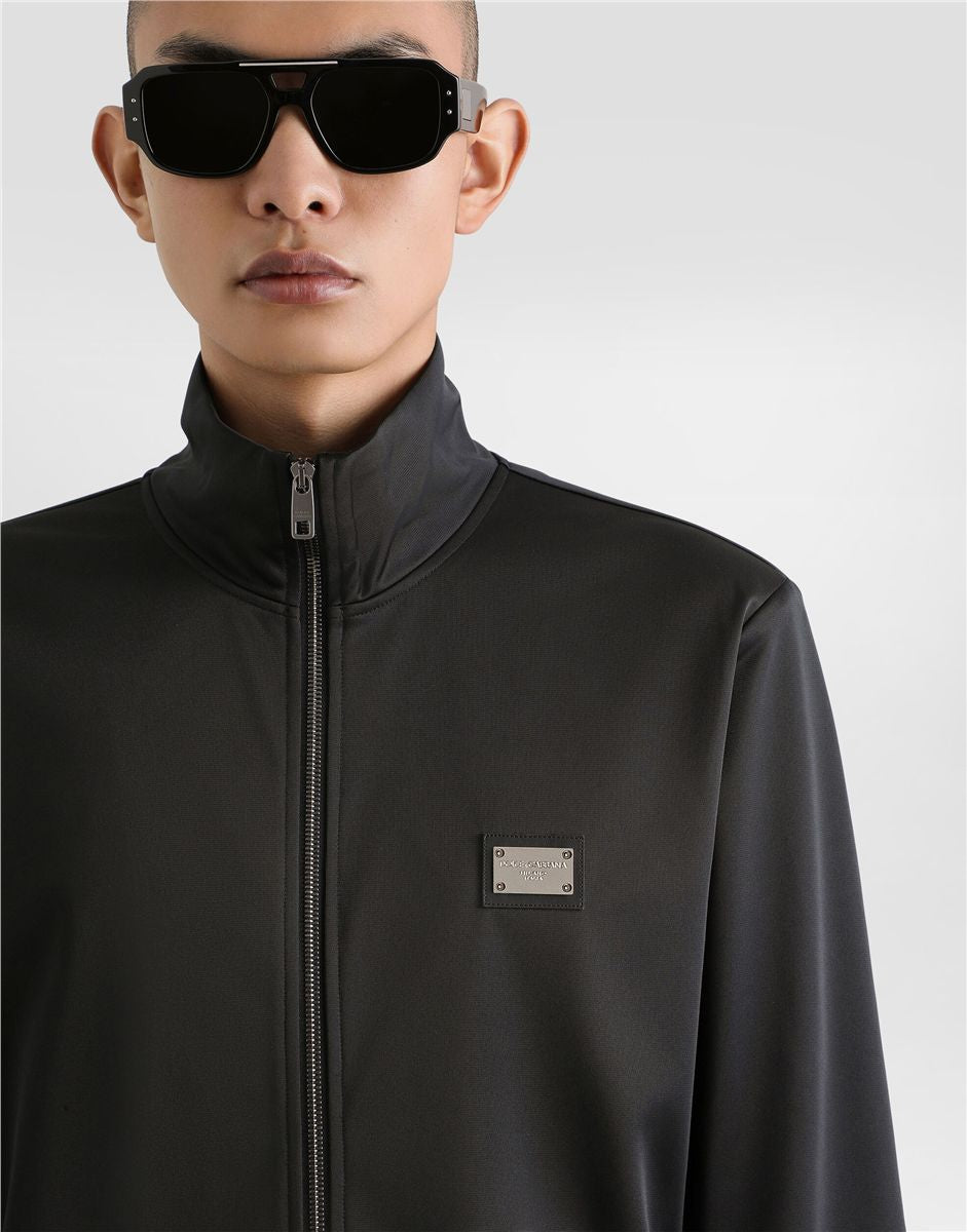 Light nylon jacket with branded tag-DOLCE&GABBANA-Verso