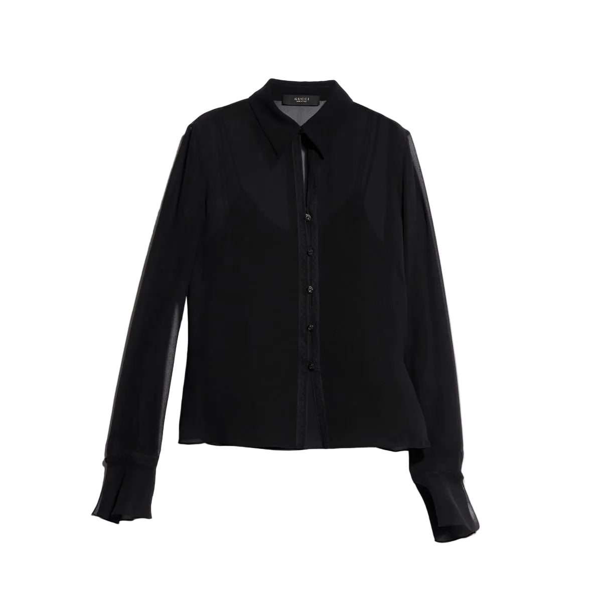 Light silk georgette shirt-GUCCI-311981-40-Verso