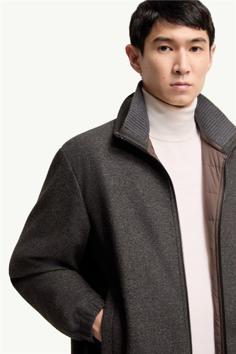 Limberl Flannel Short Down Jacket-MONCLER-Verso
