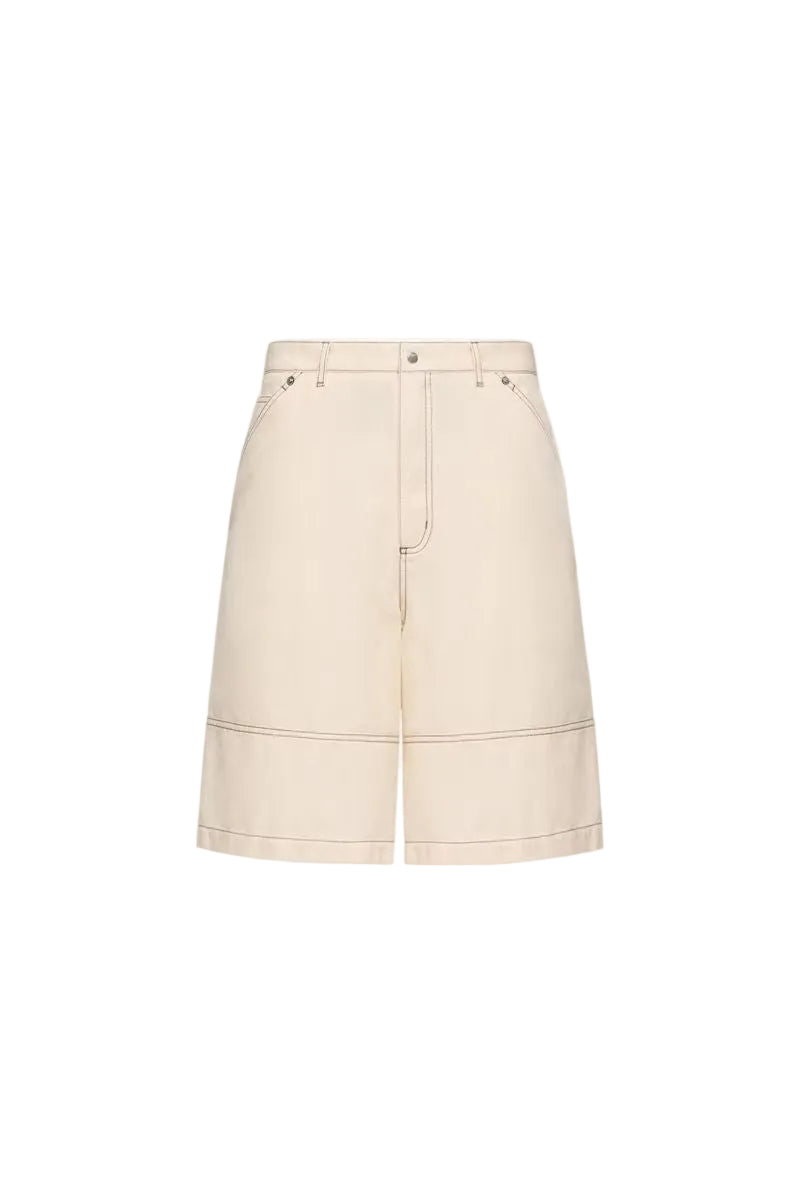 Linen & Cotton Gabardine Cargo Shorts-MONCLER-310286-48-Verso