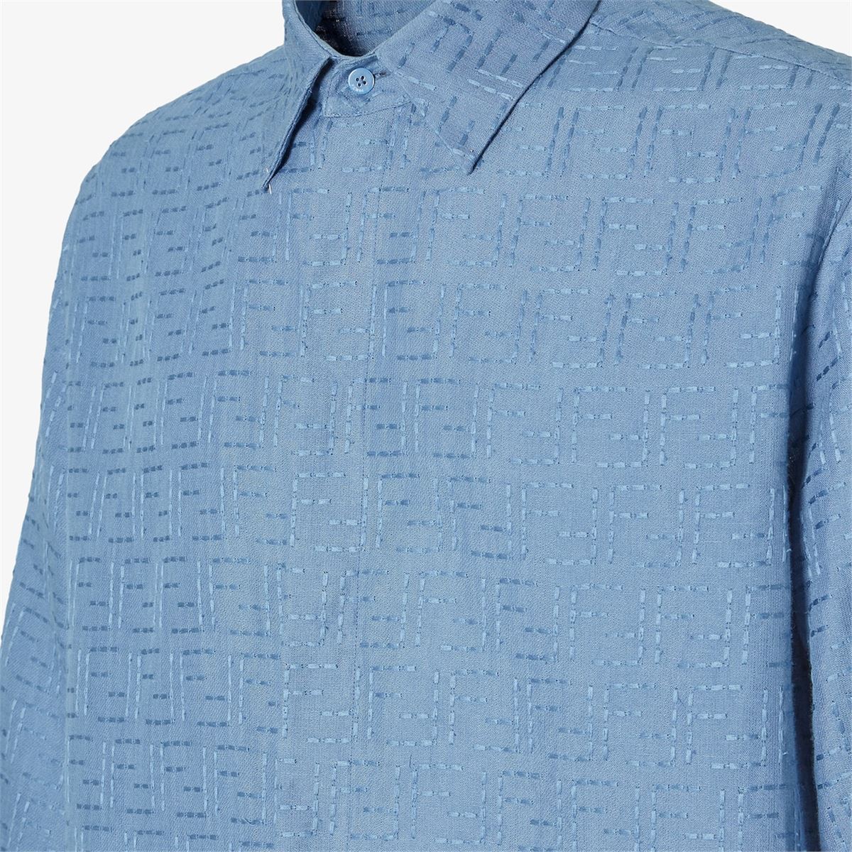 LINEN FF JACQUARD SHIRT-FENDI-Verso