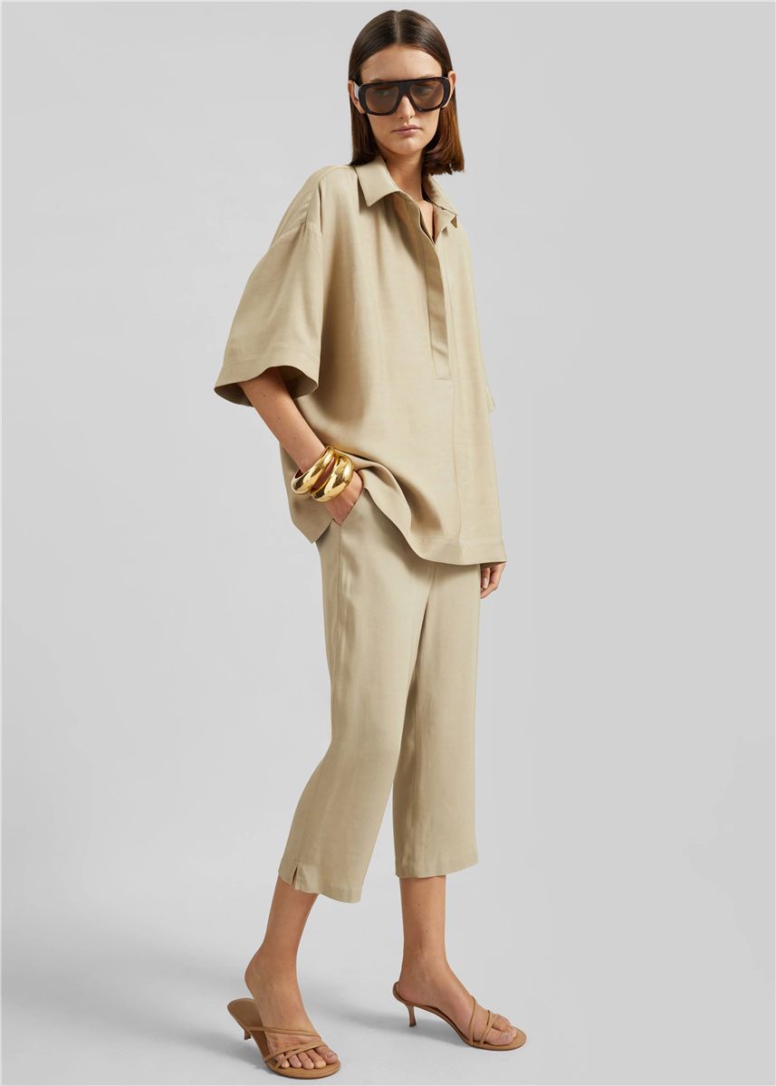 Lior Fluid Capri Pants-THE FRANKIE SHOP-Verso
